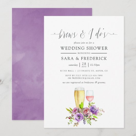 De Waterverf van de lente van Floral breekt voor i Kaart (Voorkant / Achterkant)