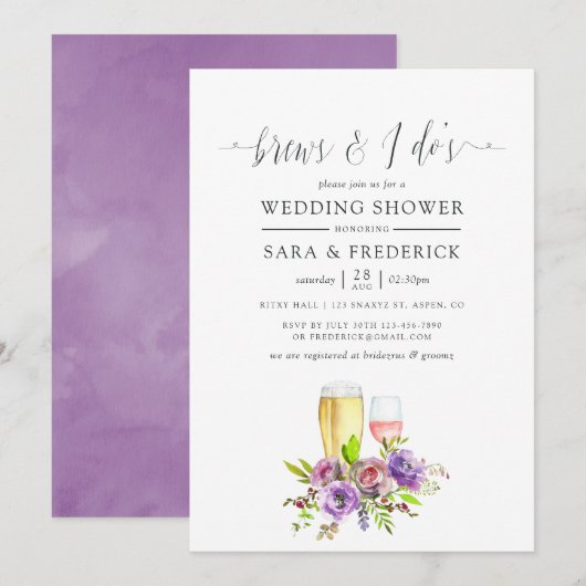 De Waterverf van de lente van Floral breekt voor i Kaart (Voorkant / Achterkant)