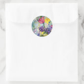 De Waterverf van de lentetuin het Schilderen Ronde Sticker (Tas)