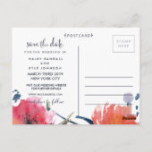 De Waterverf van de marine Bloemen sparen de Briefkaart (Achterkant)