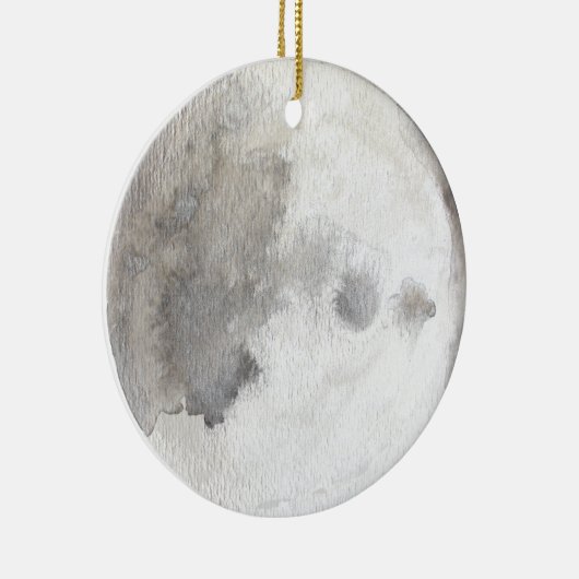 De Waterverf van de Moon Planet Keramisch Ornament (Rechts)