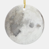 De Waterverf van de Moon Planet Keramisch Ornament (Voorkant)