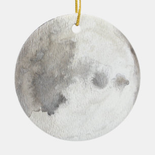 De Waterverf van de Moon Planet Keramisch Ornament