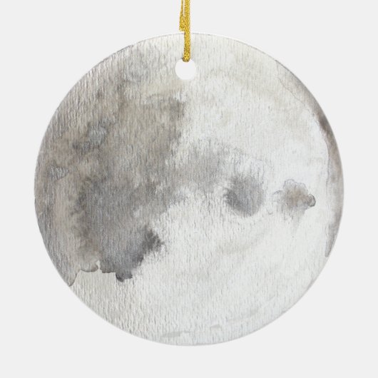 De Waterverf van de Moon Planet Keramisch Ornament (Achterkant)