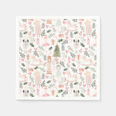 De waterverf van de Nutcracker-vakantie Napkins Servet (Voorkant)