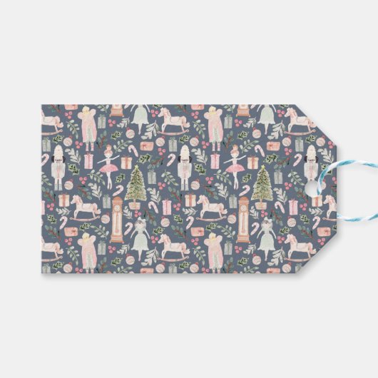 De waterverf van de Nutkraker Cadeaulabel (Voorkant (Horizontaal))