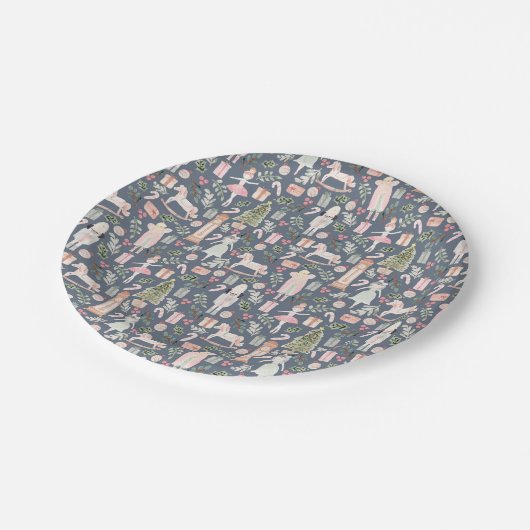 De waterverf van de Nutkraker Papieren Bordje (Gekanteld)