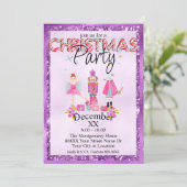 De Waterverf van de Paars van de Nutcracker-kerstm Kaart (Staand voorkant)