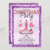 De Waterverf van de Paars van de Nutcracker-kerstm Kaart (Voorkant / Achterkant)