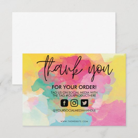 De Waterverf van de Schilder Dank u het Tussenvoeg (Voorkant / Achterkant)