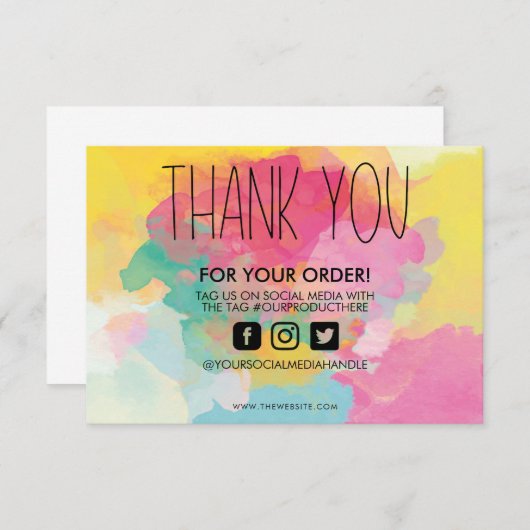 De Waterverf van de Schilder Dank u het Tussenvoeg (Voorkant / Achterkant)