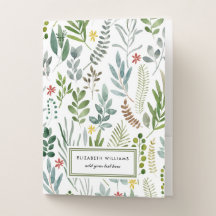 De Waterverf van de tuin verlaten Gepersonaliseerd