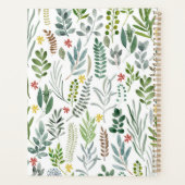 De Waterverf van de tuin verlaten Gepersonaliseerd Planner (Achterkant)
