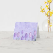 De Waterverf van de Tulpen van de lavendel bloeit Kaart (Gele Bloem)