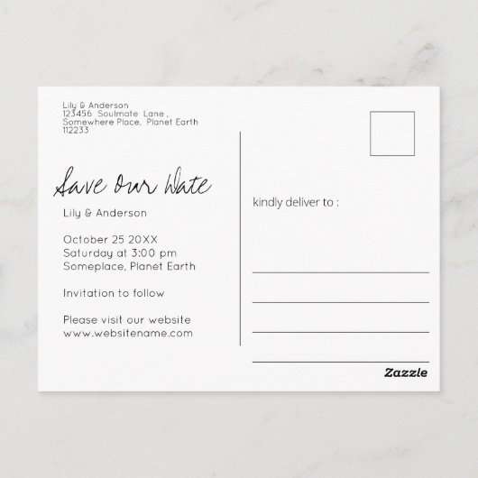 De Waterverf van de val laat Najaar Briefkaart (Achterkant)