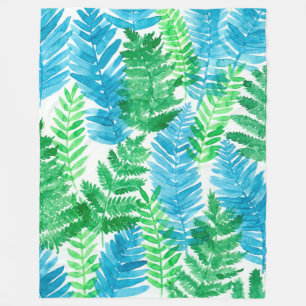 De waterverf van de varen fleece deken