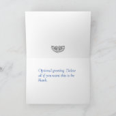 De Waterverf van de vlinder (blauw/manuscript) Bedankkaart (Binnen)