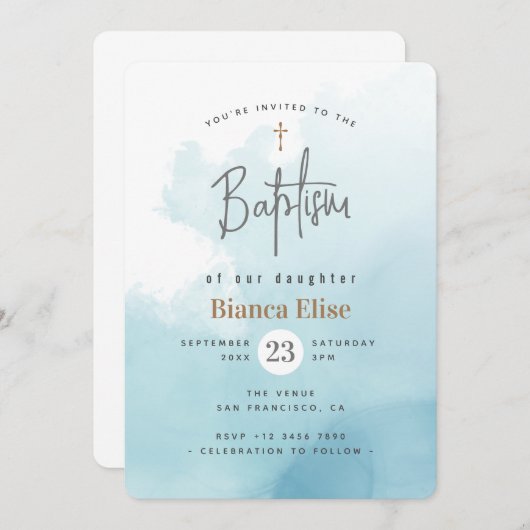 De Waterverf van de wolken Kaart (Voorkant / Achterkant)