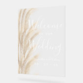 De waterverf van de zomerpampas is welkom acryl bord (Hoek)