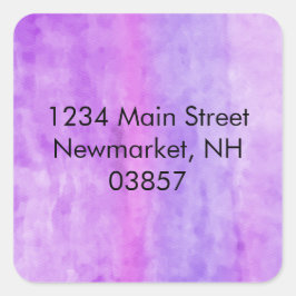 De Waterverf van het Adres van de terugkeer stroom Vierkante Sticker