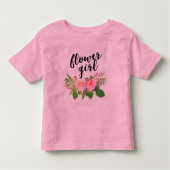 de waterverf van het bloemmeisje bloemen kinder shirts (Voorkant)