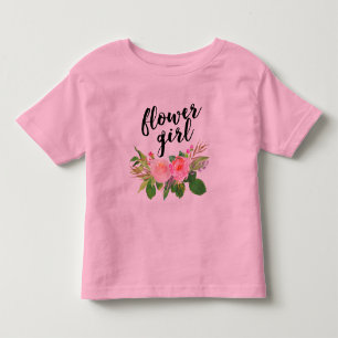 de waterverf van het bloemmeisje bloemen kinder shirts