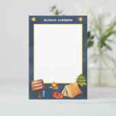 De Waterverf van het Camp van de zomer Persoonlijk Bedankkaart (Staand voorkant)