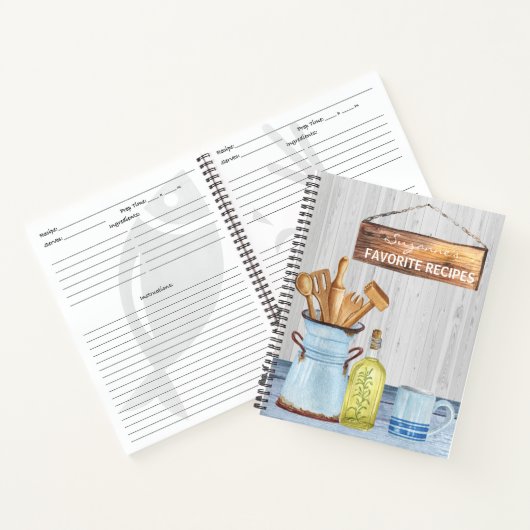 De Waterverf van het Cookbook ontvang hulpmiddelen Notitieboek (Binnen)