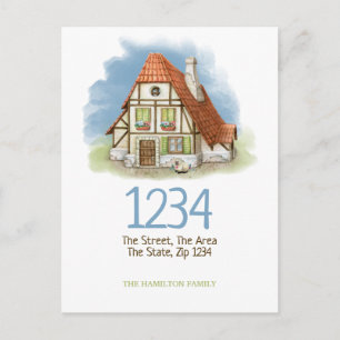 De Waterverf van het Huis van de katoen hebben wij Aankondigingskaart