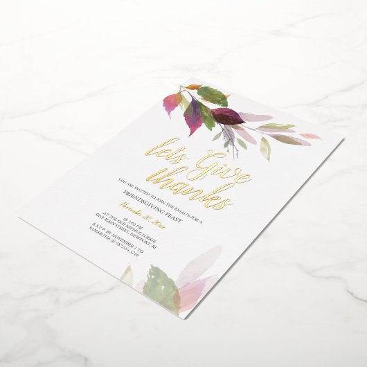 De Waterverf van het land in Oostenrijk laat Thank Folie Uitnodiging (Gedraaid)