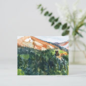 De Waterverf van het mijnbouwdistrict van Red Moun Briefkaart (Staand voorkant)