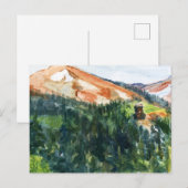 De Waterverf van het mijnbouwdistrict van Red Moun Briefkaart (Voorkant / Achterkant)