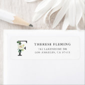 De Waterverf van het Monogram van de brief F Etiket (Insitu)