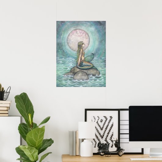 De Waterverf van het pastel Zee Mermaid Fantasy Poster (Thuiskantoor)