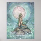 De Waterverf van het pastel Zee Mermaid Fantasy Poster (Voorkant)