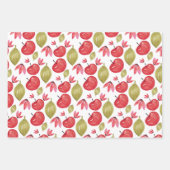 De Waterverf van het Patroon van Apple met de hand Inpakpapier Vel (Voorkant)