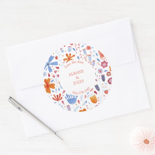 De Waterverf van het Vloeiend Beeldscherm sparen d Ronde Sticker (Envelop)