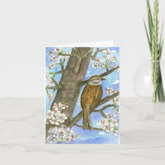 De Waterverf van het Wild van de Natuur van de Bedankkaart (Voorkant)