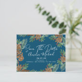 De Waterverf van Kerstmis Pinecones sparen de Datu Briefkaart (Staand voorkant)