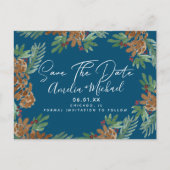 De Waterverf van Kerstmis Pinecones sparen de Datu Briefkaart (Voorkant)