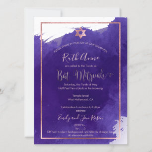 De Waterverf van Mitzvah  Purple van de Knuppel Kaart
