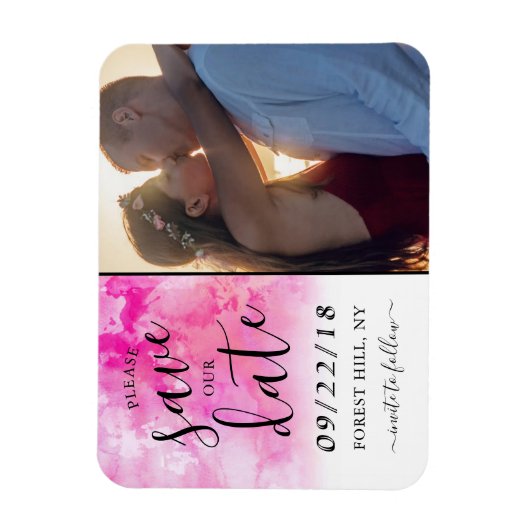 De Waterverf van Ombre sparen de Datum Magnet - Ro Magneet (Verticaal)