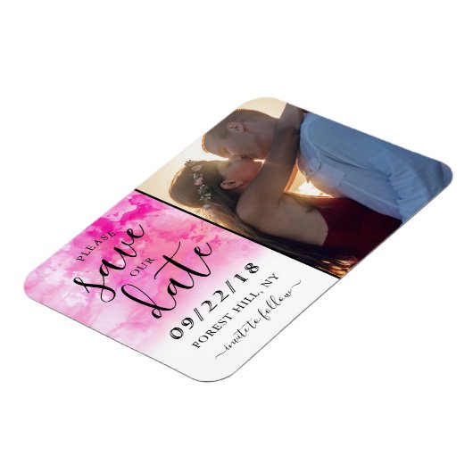 De Waterverf van Ombre sparen de Datum Magnet - Ro Magneet (Linkerzijde)