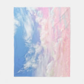 De Waterverf van Pink Clouds: Gradient Sky. Fleece Deken (Voorkant)