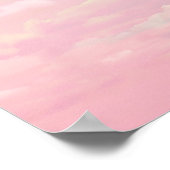 De Waterverf van Pink Clouds: Gradient Sky. Poster (Hoek)