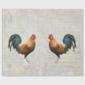 De Waterverf van Rooster Marble Script  ontkoppeli Cadeaupapier (Vlak)
