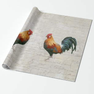 De Waterverf van Rooster Marble Script ontkoppeli Cadeaupapier