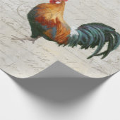 De Waterverf van Rooster Marble Script  ontkoppeli Cadeaupapier (Hoek)
