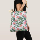 De waterverf van wilde rozen naadloos. Bloemen, l Tote Bag (Dichtbij)
