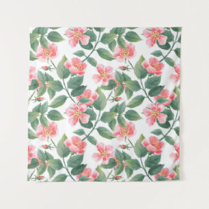De waterverf van wilde rozen naadloos. Bloemen, l Wandkleed